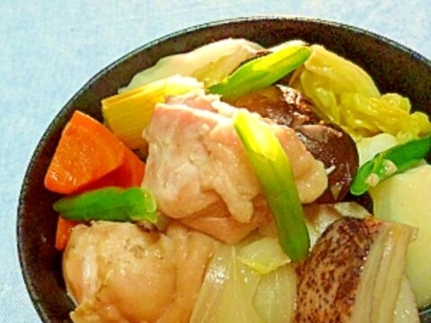 うどんスープの素で簡単☆セロリ入り鶏肉と野菜の煮物